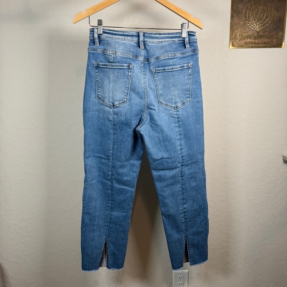 Flying Monkey High Rise Cropped Jeans Distressed Raw Hem Women's Size 30 - Picture 6 of 9
